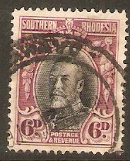 Southern Rhodesia 1931 6d Black and magenta. SG20b.